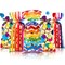 105 PCS Rainbow Cellophane Treat Bags, Polka Dot Stripes Printed Pattern Goodie Candy Favor Bags with Twist Ties for Pride Day Kids School Lunches Baby Shower Birthday Party Supplies